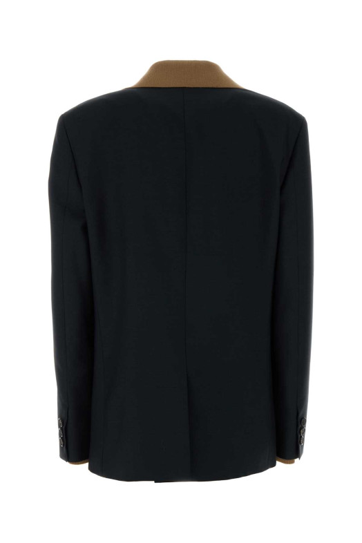 Midnight blue mohair blend oversize blazer MIU MIU (MH2042SAM112I1)