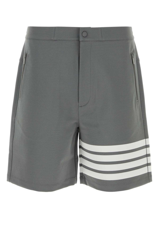 Grey stretch jersey bermuda shorts THOM BROWNE (MJQ237AJ0242)