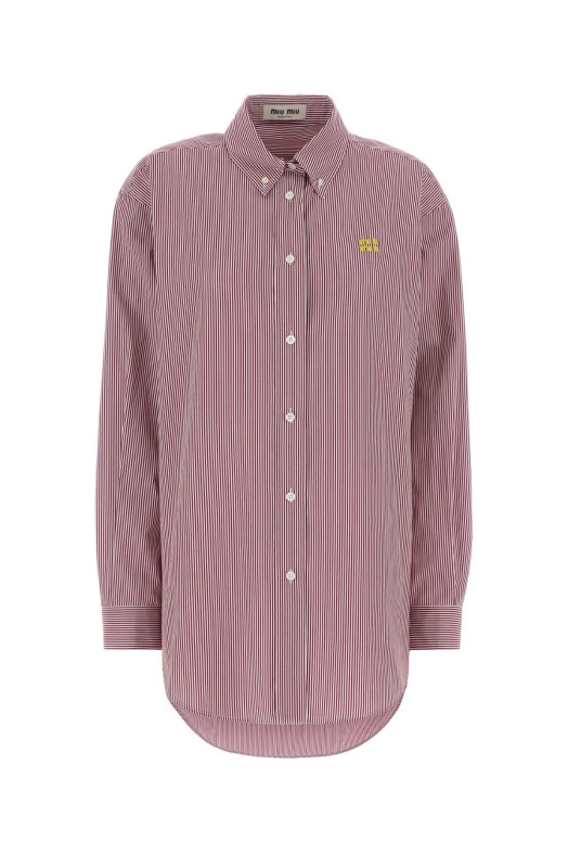 Embroidered poplin oversize shirt MIU MIU (MK1626SOOO19EA)