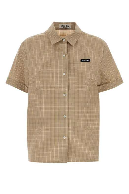 Embroidered poplin shirt MIU MIU (MK1933SOOO183A)