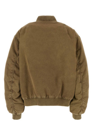 Khaki gabardine bomber jacket MIU MIU (ML1133SOOO135Q)