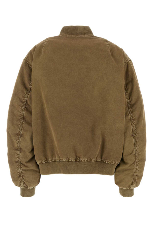 Khaki gabardine bomber jacket MIU MIU (ML1133SOOO135Q)