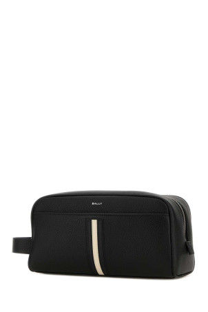 Black leather beauty case BALLY (MLN00MVT434)