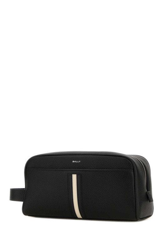 Black leather beauty case BALLY (MLN00MVT434)
