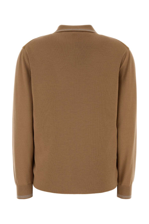 Camel wool and suede cardigan MIU MIU (MMF01RSOOO18TK)