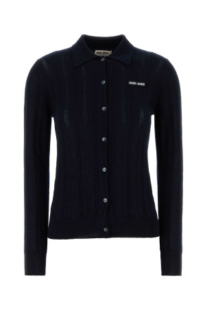 Midnight blue cashmere cardigan Blue MIU MIU (MMF985SOOO17IW)