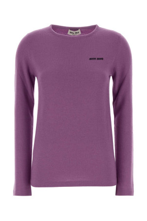 Purple wool blend sweater MIU MIU (MML01FSOOO17I7)