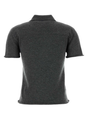 Grey cashmere polo shirt MIU MIU (MML01VSOOO19DJ)