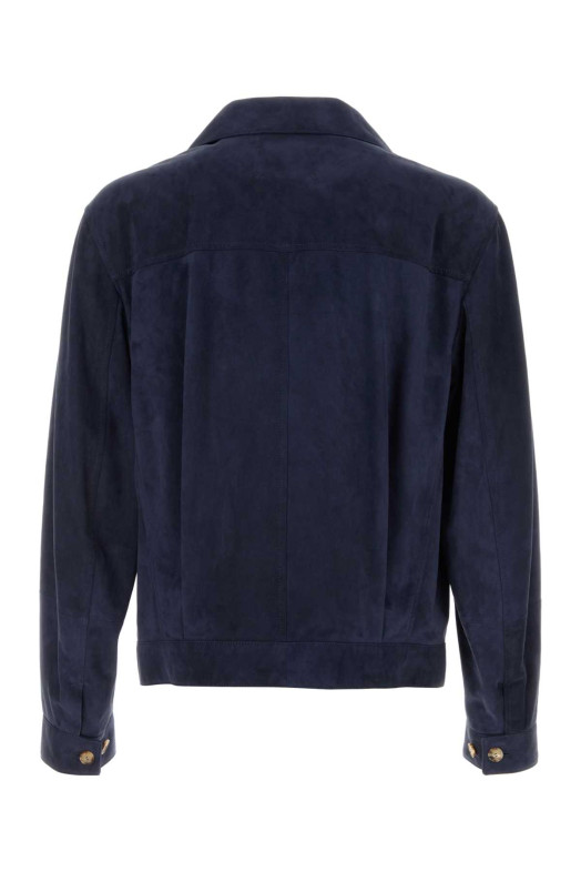 Blue suede jacket BRUNELLO CUCINELLI (MPCFN2064)