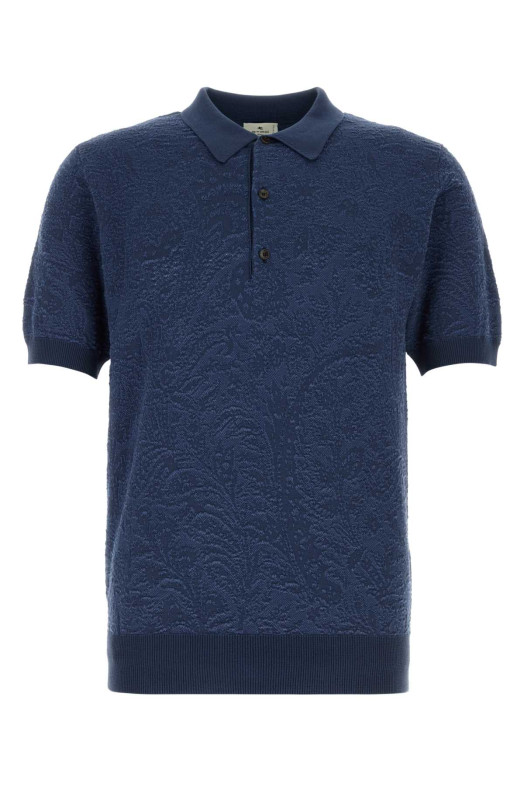 Blue cotton polo shirt ETRO (MRKF0004AQ421)