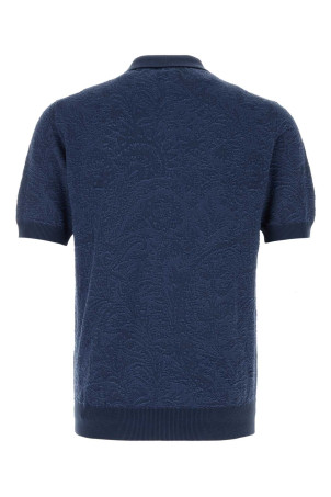 Blue cotton polo shirt ETRO (MRKF0004AQ421)