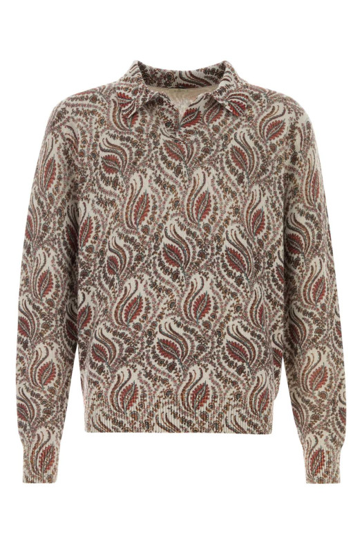 Embroidered wool polo shirt ETRO (MRKN0009AQ411)