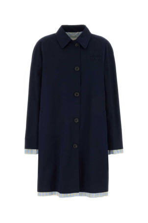 Dark blue poplin trench overcoat MIU MIU (MS2143SOOO1BMS)