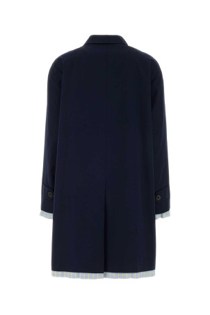 Dark blue poplin trench overcoat MIU MIU (MS2143SOOO1BMS)