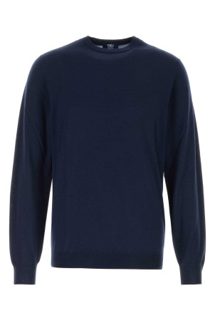 Navy blue wool sweater FEDELI (MU007012)