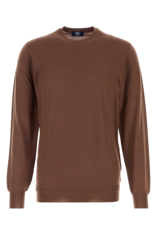 Brown wool sweater FEDELI (MU007012)