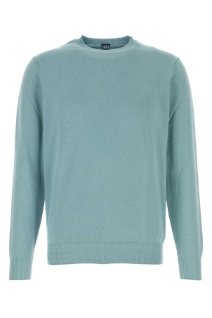Light-blue cotton sweater FEDELI (MUD8001)