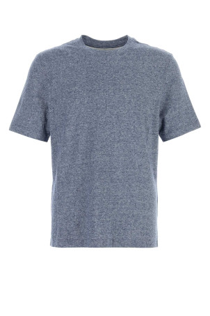 Melange blue linen blend t-shirt Gray BRUNELLO CUCINELLI (MW8351308)