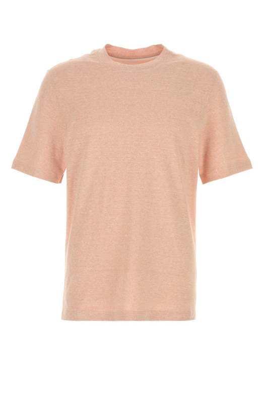 Salmon linen blend t-shirt BRUNELLO CUCINELLI (MW8351308)