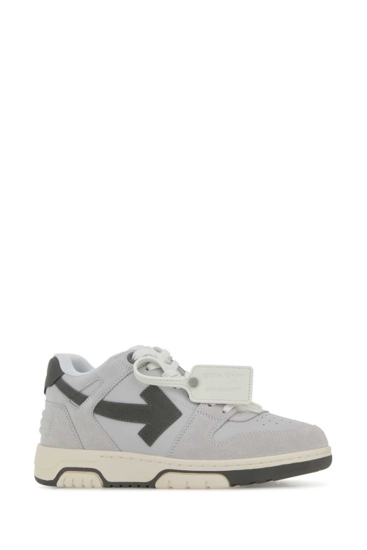 Grey fabric and suede Out Of Office sneakers OFF WHITE (OMIA189F25LEA005)