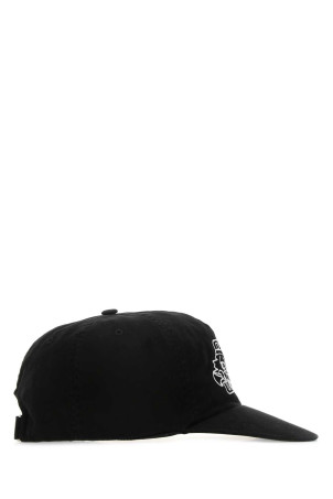 Black cotton baseball cap OFF WHITE (OMLB022S21FAB003)
