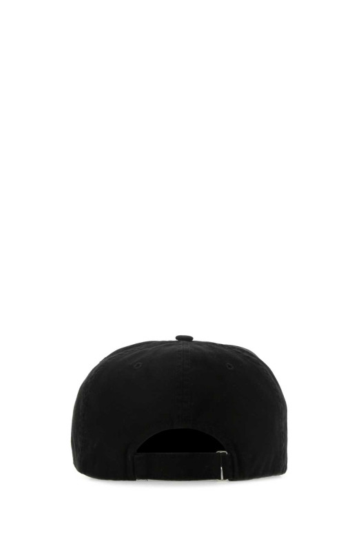 Black cotton baseball cap OFF WHITE (OMLB022S21FAB003)