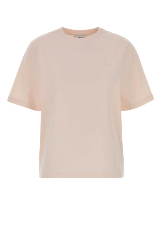 Pastel pink cotton t-shirt MAISON KITSUNE (OW00130KJ0119)