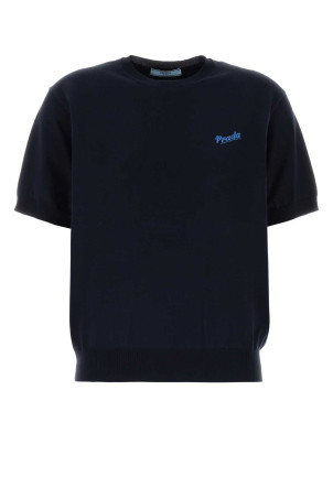Midnight blue knit t-shirt PRADA (P24B3DSOOO19DA)