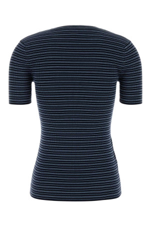 Embroidered stretch cotton blend t-shirt PRADA (P24B3FSOOO19C7)