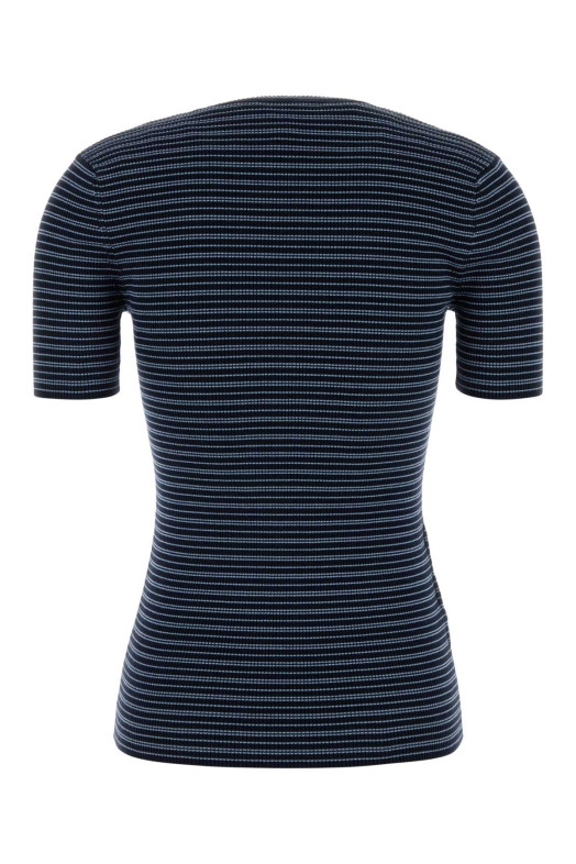 Embroidered stretch cotton blend t-shirt PRADA (P24B3FSOOO19C7)