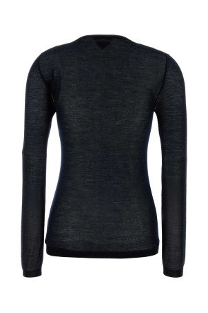 Midnight blue cashmere blend sweater Blue PRADA (P24U2ZSOOO18DN)