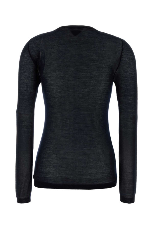 Midnight blue cashmere blend sweater Blue PRADA (P24U2ZSOOO18DN)