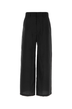 Black silk blend wide-leg pant LEMAIRE (PA1291LF1308)