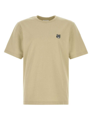 Khaki cotton t-shirt MAISON KITSUNE (PM00108KJ7025)