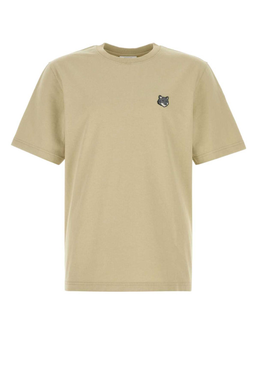 Khaki cotton t-shirt MAISON KITSUNE (PM00108KJ7025)