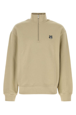 Khaki cotton sweatshirt MAISON KITSUNE (PM00305KM0341)