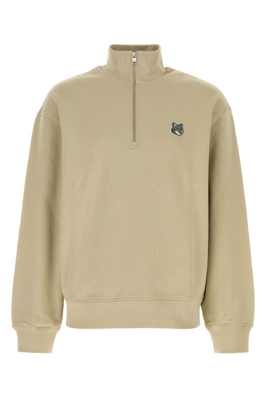 Khaki cotton sweatshirt MAISON KITSUNE (PM00305KM0341)