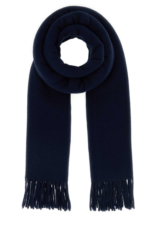 Navy blue wool scarf MAISON KITSUNE (PM06201WB0044)