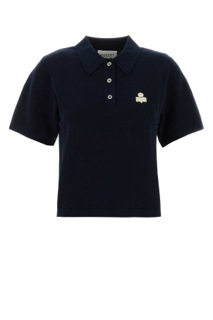 Midnight blue cotton blend Althea polo shirt ISABEL MARANT ETOILE (PU0849FAC1L17E)
