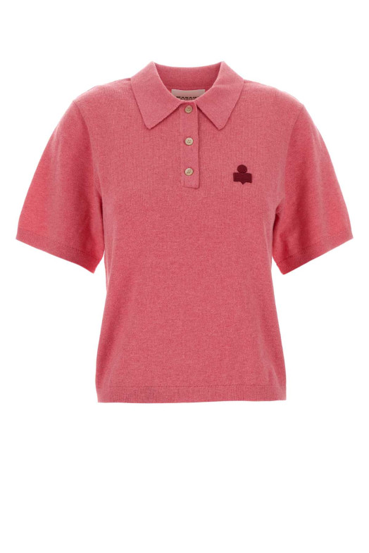 Pink cotton blend Althea polo shirt ISABEL MARANT ETOILE (PU0849FAC1L17E)