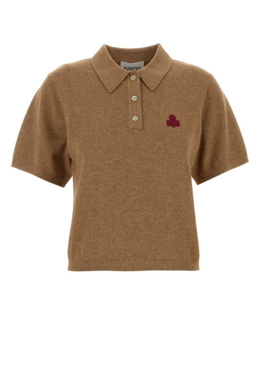 Biscuit cotton blend Althea polo shirt ISABEL MARANT ETOILE (PU0849FAC1L17E)