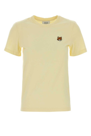Yellow cotton t-shirt MAISON KITSUNE (PW00113KJ7026)