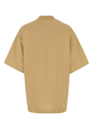 Beige cotton oversize t-shir PALM ANGELS (PWAA017F24JER005)