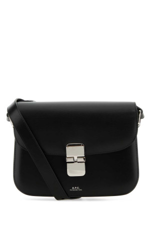 Black leather Grace crossbody bag Black A.P.C. (PXBVNF61413)