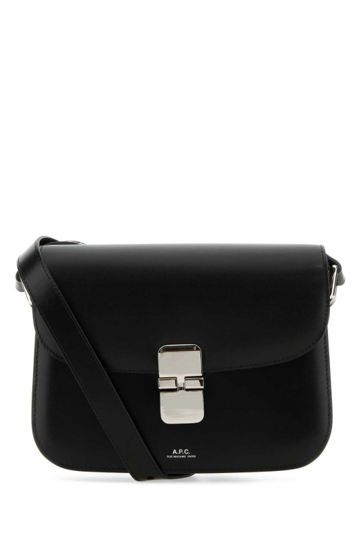 Black leather Grace crossbody bag Black A.P.C. (PXBVNF61413)