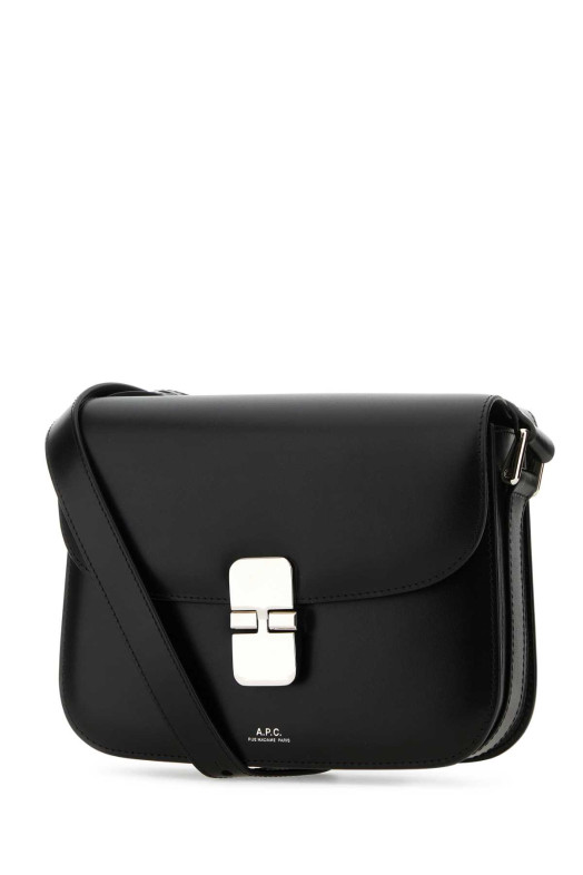 Black leather Grace crossbody bag Black A.P.C. (PXBVNF61413)