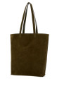 Olive green suede Maiko shopping bag A.P.C. (PXCALM61500)