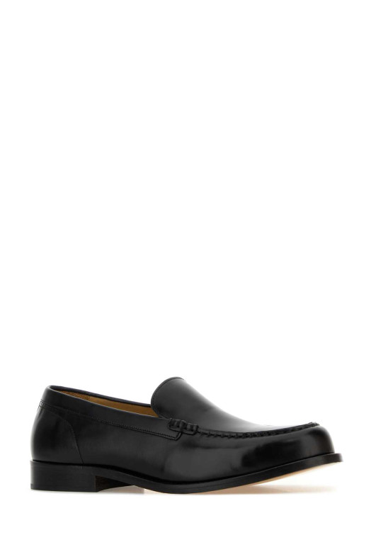 Black leather loafers Black A.P.C. (PXCDFH53336)