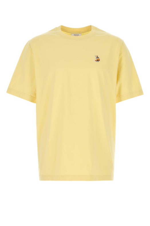 Yellow cotton t-shirt MAISON KITSUNE (QM00102KJ7026)