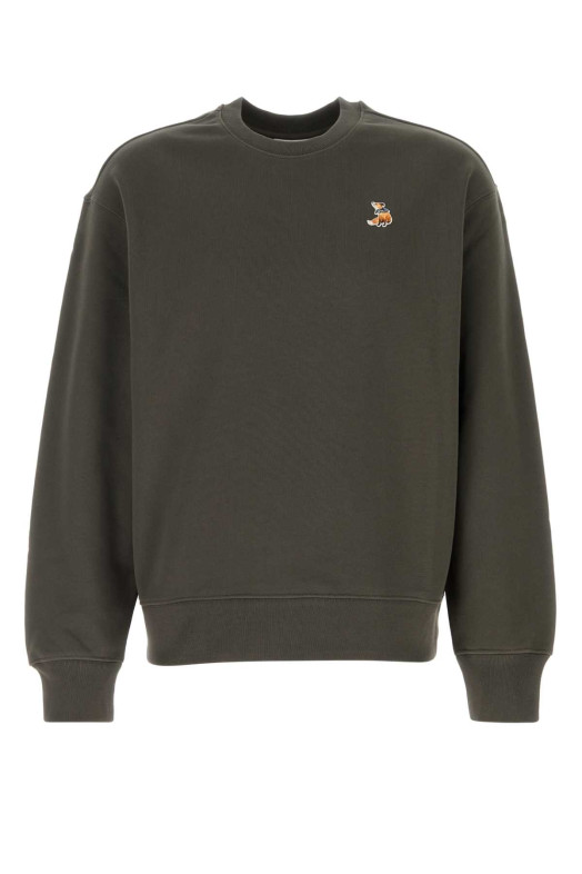 Charcoal cotton sweatshirt MAISON KITSUNE (QM00301KM0341)